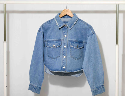 Cropped denim jacket