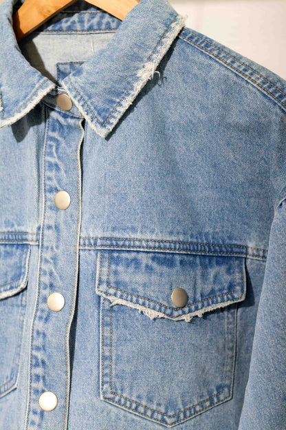 Cropped denim jacket