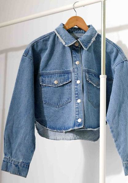 Cropped denim jacket