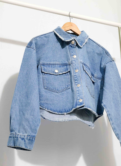 Cropped denim jacket