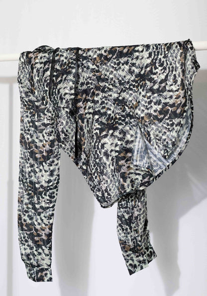 WALLIS ANIMAL PRINT PUSSY BOW SHEER GORGEOUS GLAMOROUS BLOUSE TOP